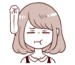 Daily life reaction of the girl sticker #5309944