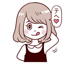 Daily life reaction of the girl sticker #5309948