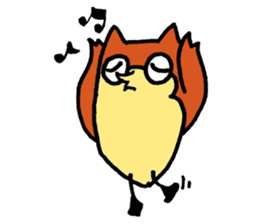 Cat Cat  owl sticker #5310513