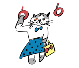 Rabbit and Cat in the Nordic Sticker sticker #5311079