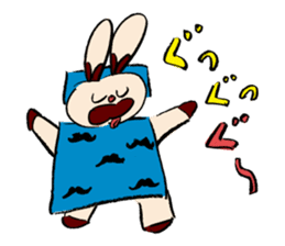 Rabbit and Cat in the Nordic Sticker sticker #5311080