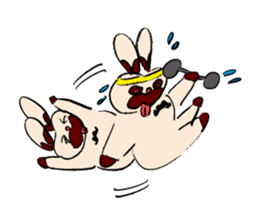 Rabbit and Cat in the Nordic Sticker sticker #5311082