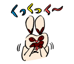 Rabbit and Cat in the Nordic Sticker sticker #5311083