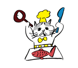 Rabbit and Cat in the Nordic Sticker sticker #5311084