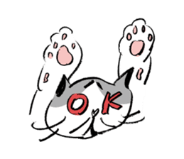 Rabbit and Cat in the Nordic Sticker sticker #5311087