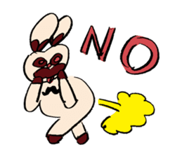 Rabbit and Cat in the Nordic Sticker sticker #5311091