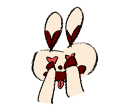 Rabbit and Cat in the Nordic Sticker sticker #5311096