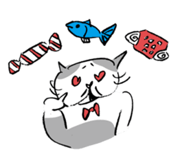 Rabbit and Cat in the Nordic Sticker sticker #5311101