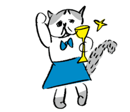 Rabbit and Cat in the Nordic Sticker sticker #5311111