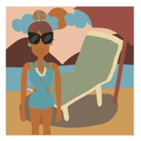 Ms. Sunburn sticker #5311435