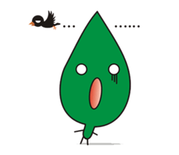 Leaves and animal friends. sticker #5311678