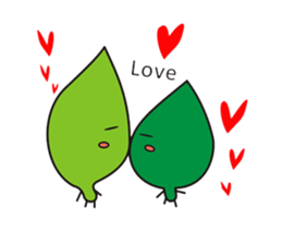 Leaves and animal friends. sticker #5311680