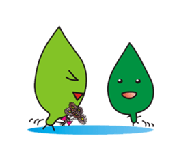 Leaves and animal friends. sticker #5311682