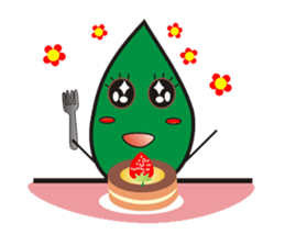 Leaves and animal friends. sticker #5311685