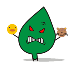 Leaves and animal friends. sticker #5311688