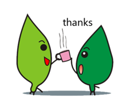 Leaves and animal friends. sticker #5311693