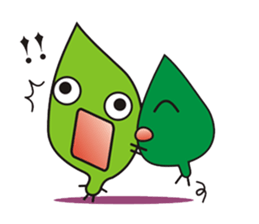 Leaves and animal friends. sticker #5311712