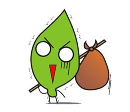 Leaves and animal friends. sticker #5311714