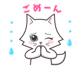 Question and answer(cute cat small snow) sticker #5312398