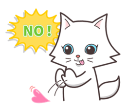 Question and answer(cute cat small snow) sticker #5312402