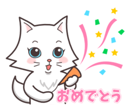 Question and answer(cute cat small snow) sticker #5312404