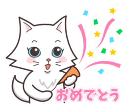 Question and answer(cute cat small snow) sticker #5312404
