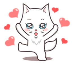 Question and answer(cute cat small snow) sticker #5312406