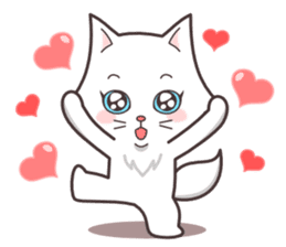 Question and answer(cute cat small snow) sticker #5312406