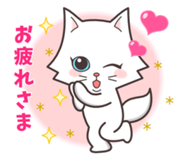 Question and answer(cute cat small snow) sticker #5312427