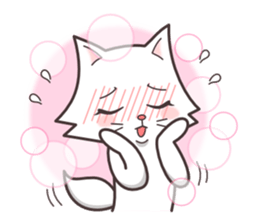 Question and answer(cute cat small snow) sticker #5312431