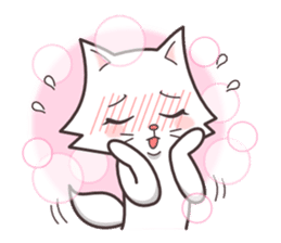 Question and answer(cute cat small snow) sticker #5312431