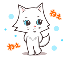 Question and answer(cute cat small snow) sticker #5312434