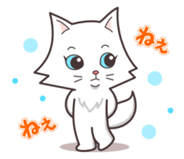 Question and answer(cute cat small snow) sticker #5312434