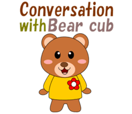 Conversation with Bear cub English sticker #5312876