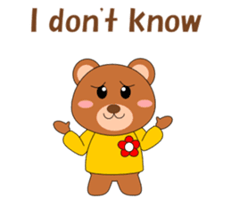 Conversation with Bear cub English sticker #5312904