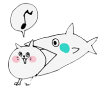 toro and tama with cats sticker #5313726