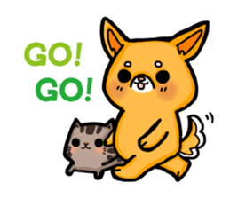 bandage bear&shiba inu 02 sticker #5313796