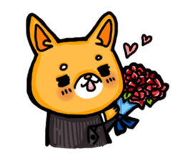 bandage bear&shiba inu 02 sticker #5313831