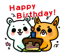 bandage bear&shiba inu 02 sticker #5313835