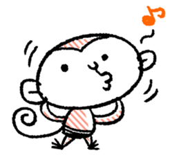 Small monkey's daily life sticker #5314697