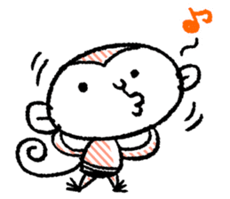 Small monkey's daily life sticker #5314697