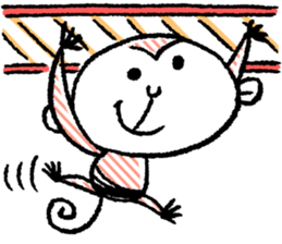 Small monkey's daily life sticker #5314702