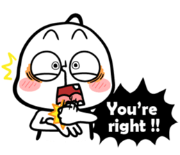 The daily words of mini PUCHU-English sticker #5315340