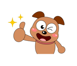 Always cheerful dog sticker #5315919