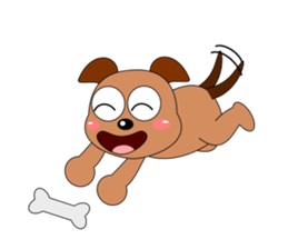 Always cheerful dog sticker #5315932