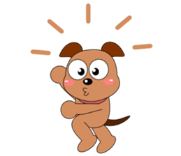 Always cheerful dog sticker #5315933