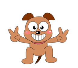 Always cheerful dog sticker #5315938