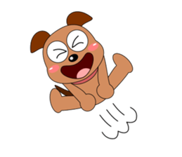 Always cheerful dog sticker #5315943