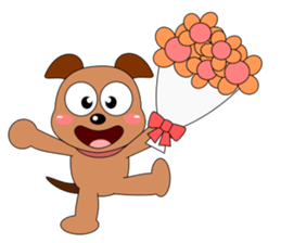 Always cheerful dog sticker #5315949