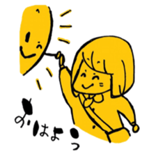 Yellow Yuka-chan sticker #5317206